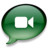 iChat donkergroen Icon